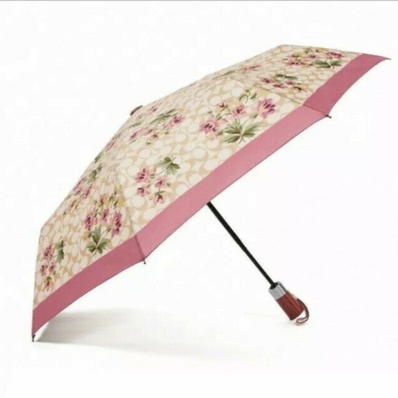Coach Accessories - COACH Umbrella Nylon Signature Lily Bouquet F75788